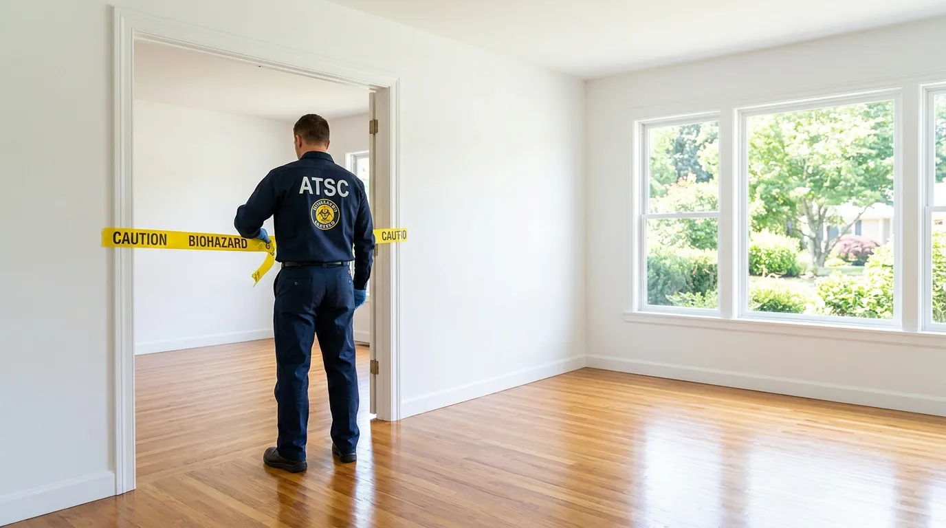 Certified biohazard cleanup crew performing Crime Scene Cleanup in Oakwood